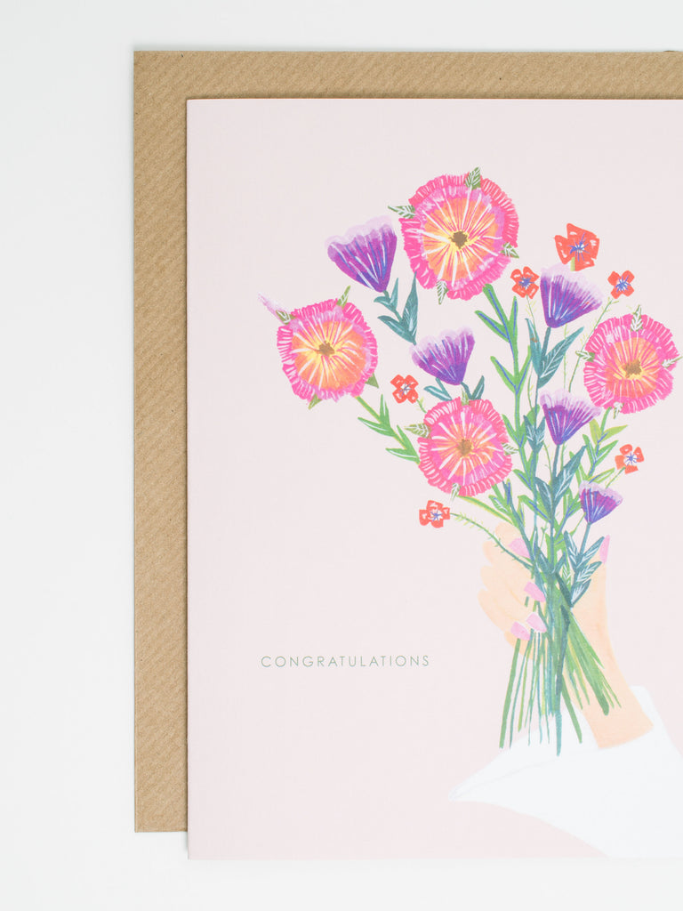 Wedding Flowers Card - Car & Kitchen